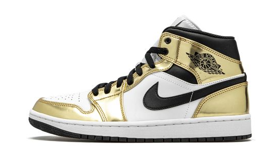 Air Jordan 1 Mid Metallic Gold